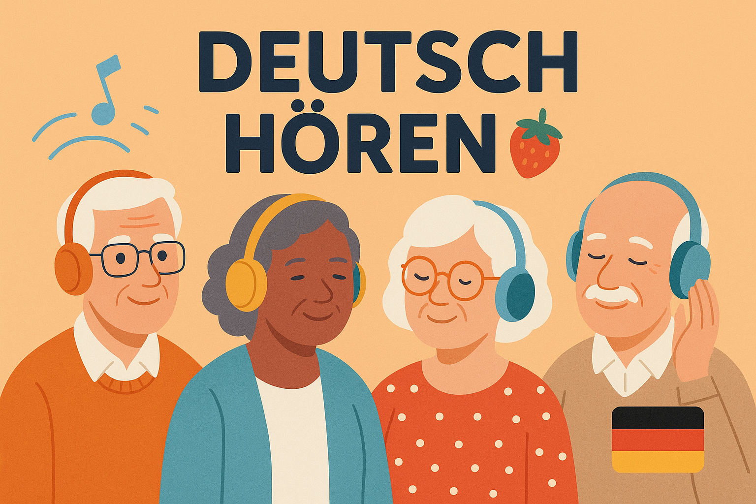 Deutsch hören – літні люди слухають німецьку мову